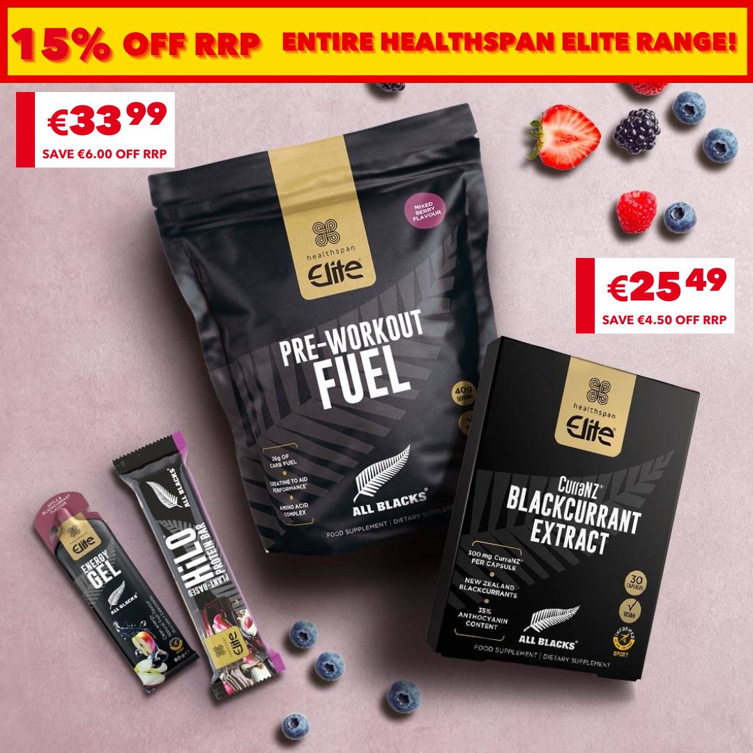 ChemistIreland's tweet photo. Healthspan Elite Sports Nutrition Range has a wide range of supplements and proteins to meet your daily needs. They are the official sports nutrition brand for the All Blacks.

Indulge your sweet tooth with the berry flavoured sports nutrition range from @HSElite https://t.co/T85UZPdttg