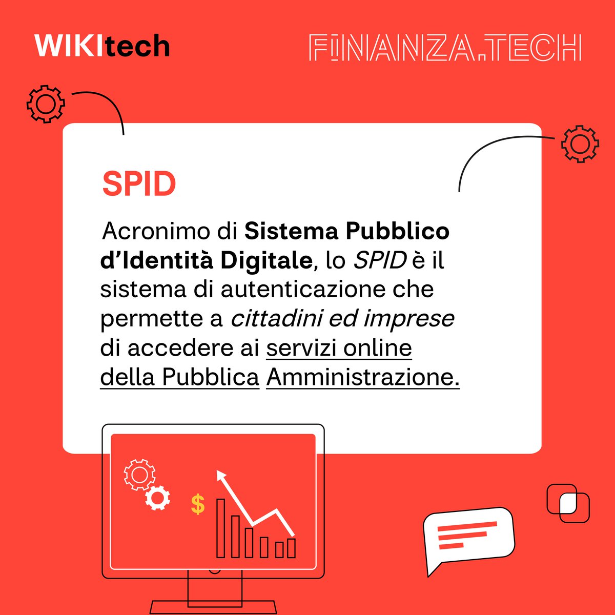 FinanzaT's tweet photo. 📢Oggi parliamo dello #SPID

📲Si tratta della nuova #IdentitàDigitale, INDISPENSABILE per accedere ai #servizionline della PA.

Vi spieghiamo:
🔴Cos'è
🔴A cosa serve
🔴Come ottenerlo
Tutto nel nuovo #Wikitech!⤵️

#wikitech #fintechnews #pubblicaamministrazione https://t.co/REfnUHrLRs