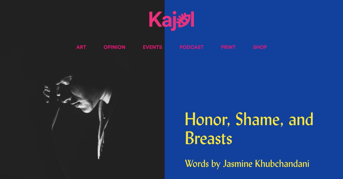Words by <a href="/JKhubchandaniMD/">Jasmine Khubchandani, MD</a> in <a href="/KajalMag/">Kajal Magazine</a> 
kajalmag.com/honor-shame-an…