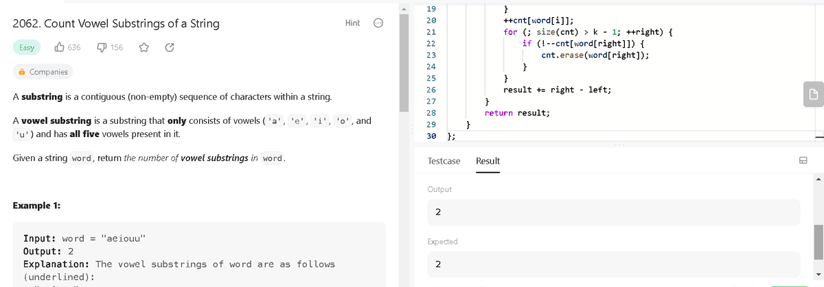 kartikcodes's tweet photo. Day 354
Solved Count Vowel Substrings of a String problem
@scaler_official @interview_bit
#scalerdiscord #everydaycode 
@gfg @LeetCode #codestudio https://t.co/lbR7FexiYB