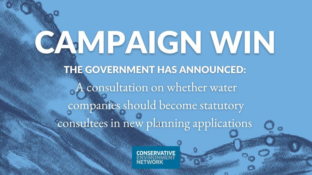 ✅ In yesterday's levelling up debate, Minister @lucyfrazermp agreed to consult on whether water companies should be consulted in planning decisions.  

💧This will help to ensure we have the necessary infrastructure to reduce water pollution from the use of storm overflows.