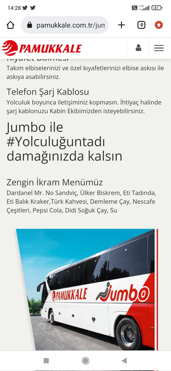 Sevgili <a href="/Pamukkale/">Pamukkale Turizm</a> şuanda Jumbo ile seyahat ediyorum. Sandviç yoo, internet yok ! Her an dönüş biletimi iptal edebilirim 🤐