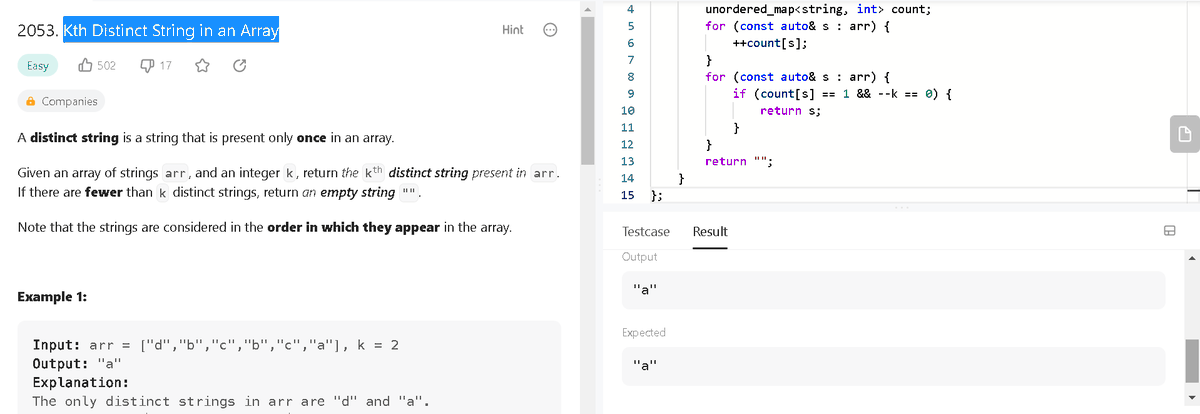 kartikcodes's tweet photo. Day 356
Solved Kth Distinct String in an Array problem
@scaler_official @interview_bit
#scalerdiscord #everydaycode 
@gfg @LeetCode #codestudio https://t.co/UYVKx0OXgM