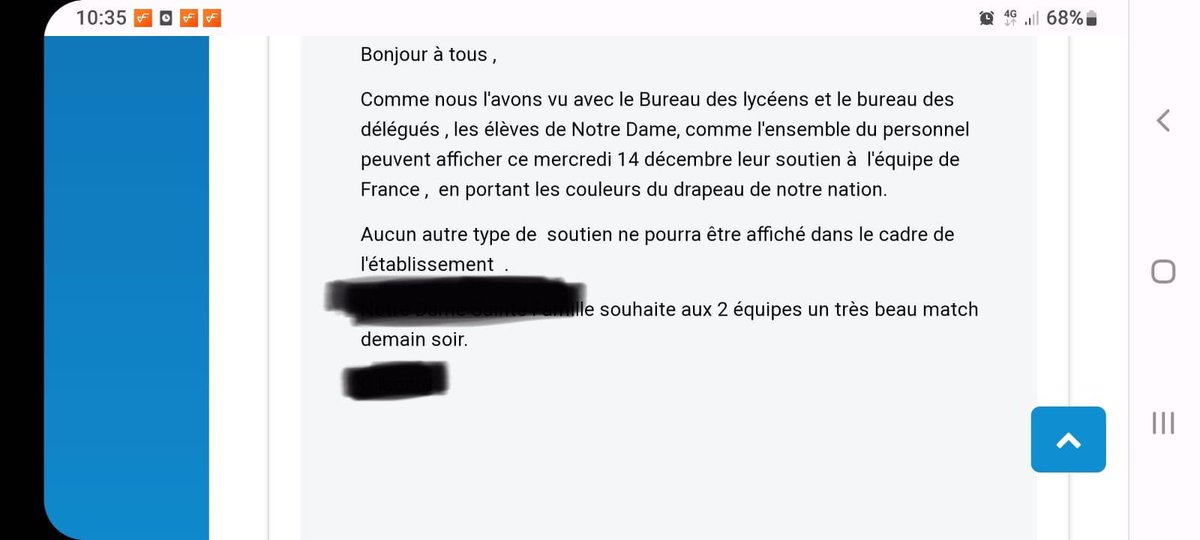 Cleemx's tweet image. Message envoyé aux parents d’élèves d’un établissement. La honte des collèges privés n’a pas de limite… bande d’arriérés #FRAMAR