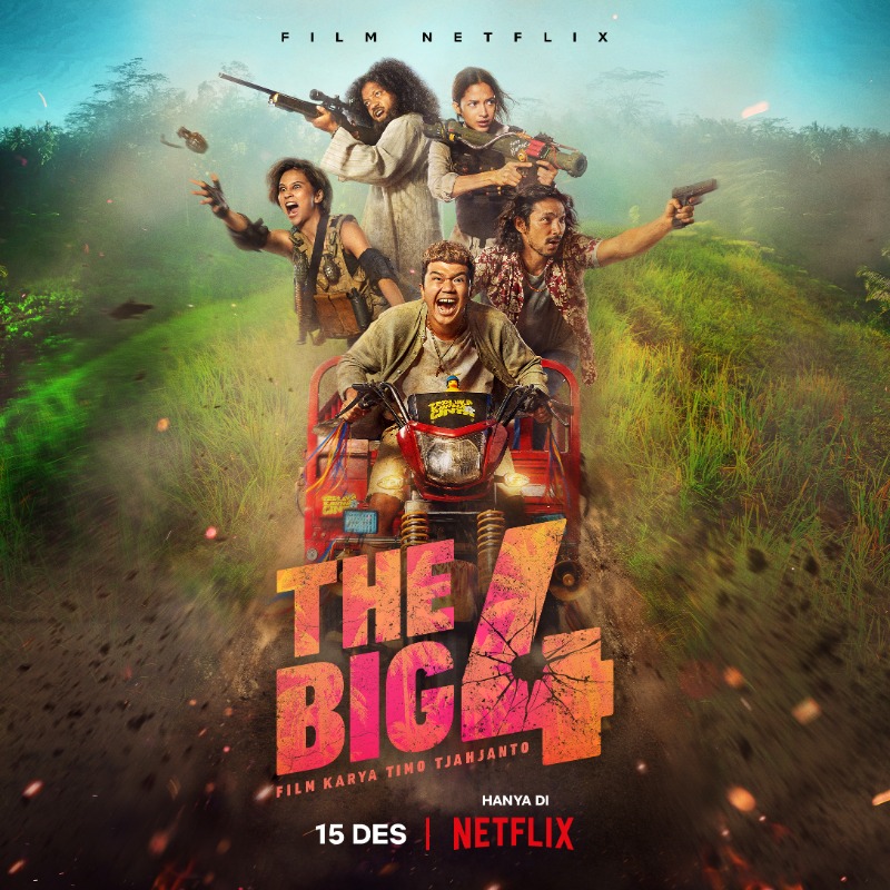 NetflixID's tweet photo. 4 kriminal + 1 polisi = Reuni terheboh tahun ini. Siapa sih musuh bersama mereka? Tungguin aksi mereka cuma di Netflix!
