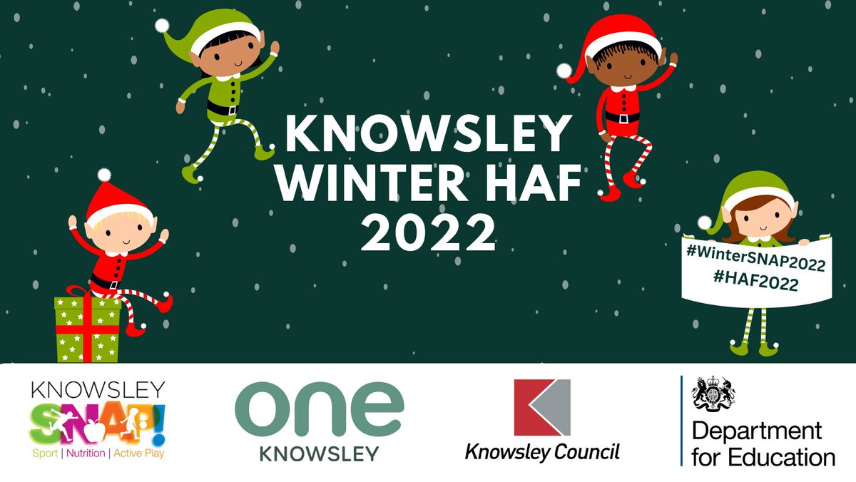 Parents take a look at our #WinterSNAP2022 #HAF2022  listings taking place next week across #Knowsley &amp; get booking onto one of our festive themed camps for children &amp; young people bit.ly/3YkFKvs