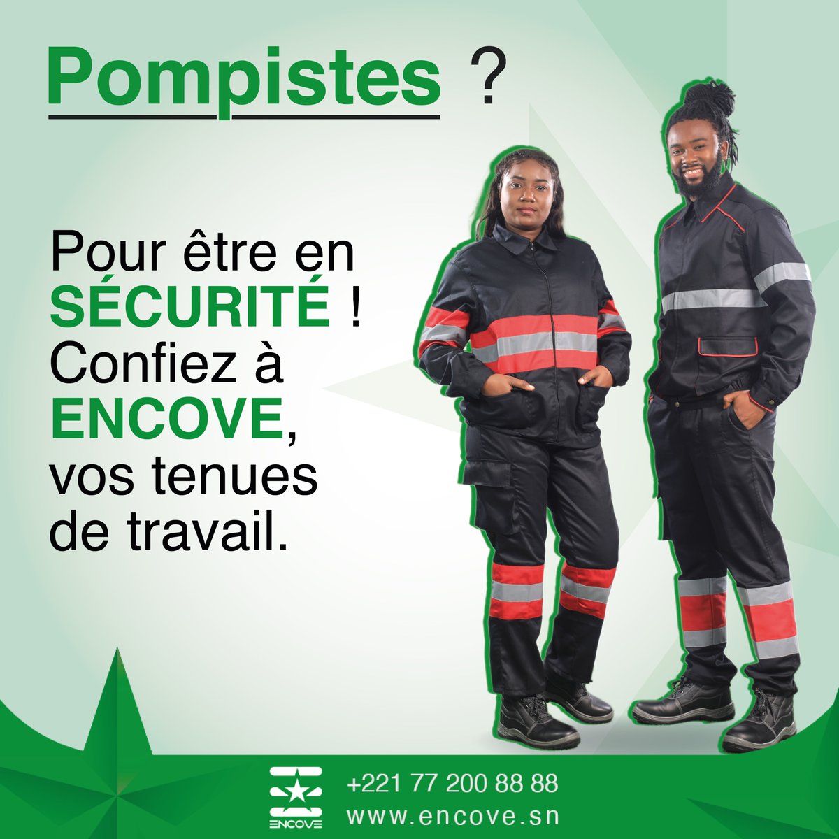 EncoveSarl's tweet photo. Encove présente ses tenues pompistes de toutes les catégories : 

Nouvelle Combinaison 😍👌

💹 Ensemble jacket et pantalon avec bandes rétro- réfléchissantes

💹 Ensemble chemise et pantalon crée pour les professionnels du métier. 

#Encove #Soprop #Tenue https://t.co/Oer7Cm22V2