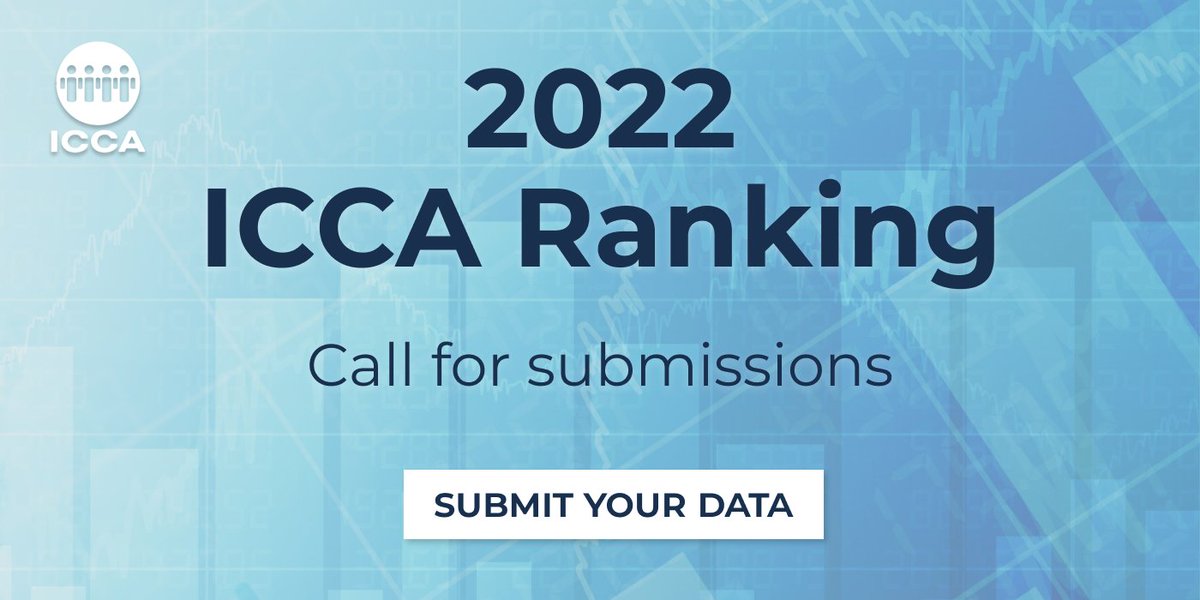 ICCA is busy collating stats for the ICCA Ranking 2022. Your input is invaluable to see how well our industry has bounced back. Find out how you can submit your data, and help us predict trends for 2023 ➡️ ow.ly/oM0o50M2r0I 📅Submission deadline: 14 Feb #ICCAWorld