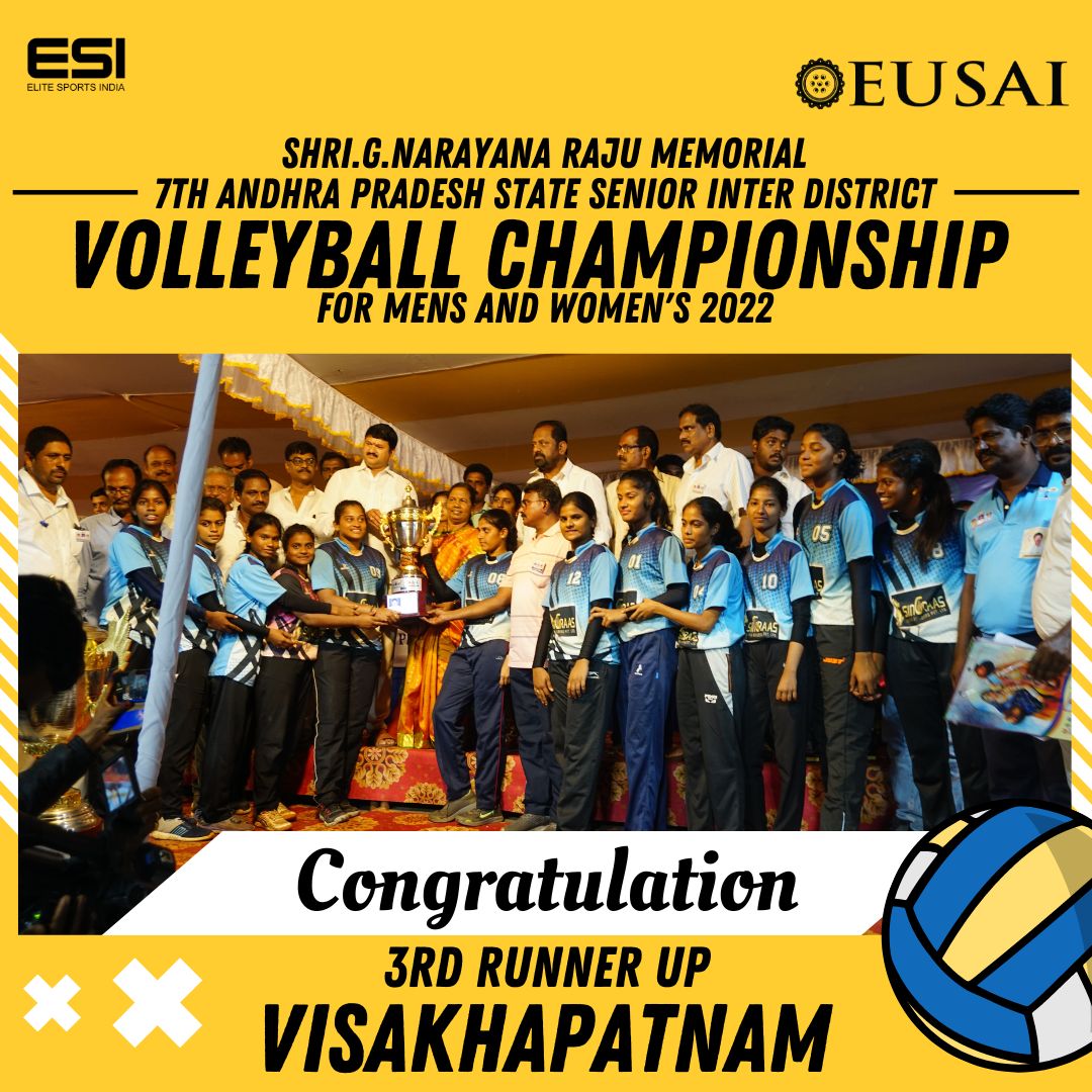 Make way for our Top four Champions!!
.
.
.
.
.
.
.
.
#volleyball #volleyballindia #andhrapradesh #womensvolleyball #southzonevolleyball #spike #attack #block #primevolleyball #provolleyball #esi #volleyball #volleyballindia #kheloindiayouth #indianvolleyball #trending
