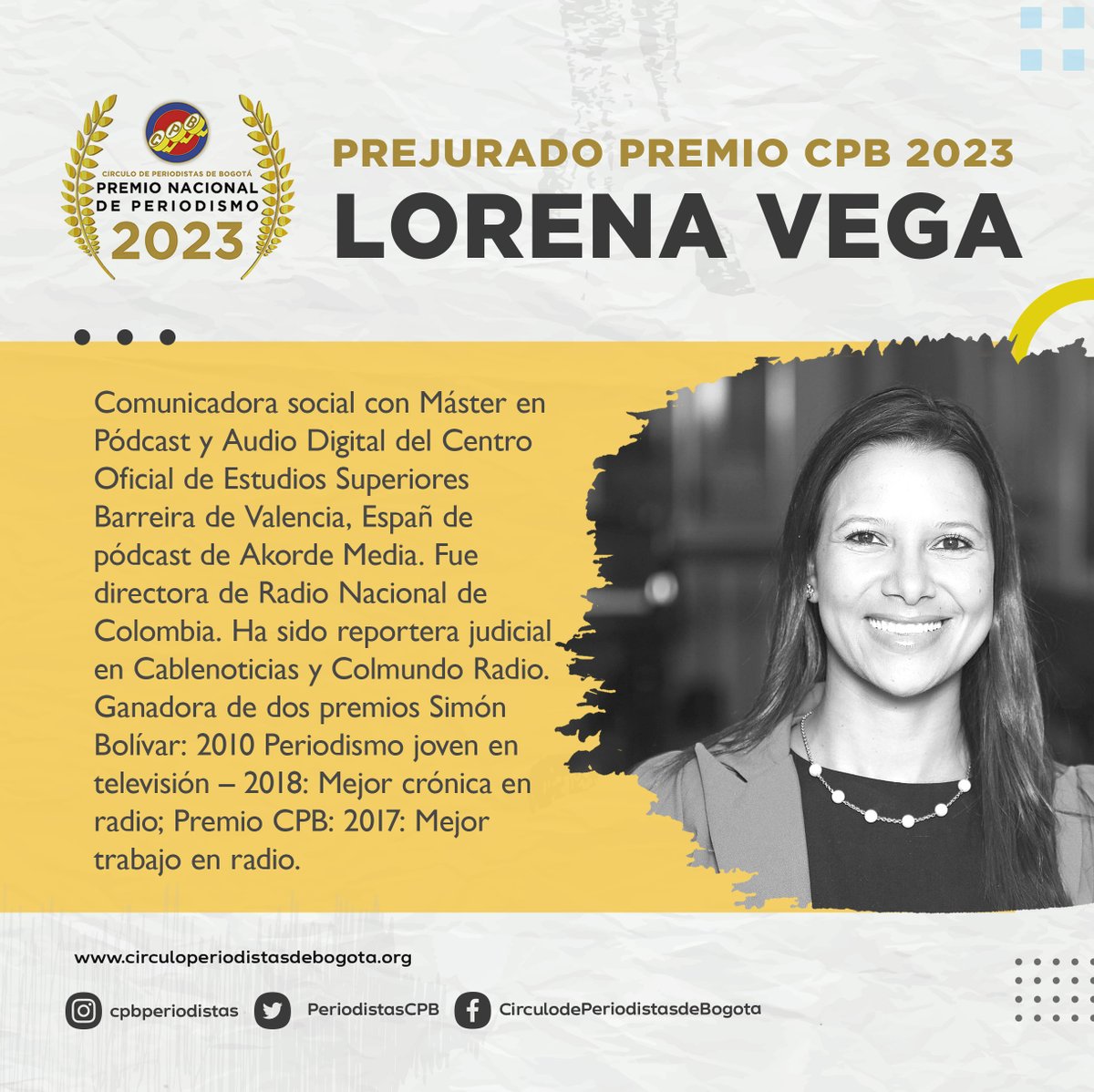 PeriodistasCPB's tweet photo. Conozca los pre-jurados del Premio CPB 2023 👇
https://t.co/ves0dNcm37
#premiocpb2023 #cpb2023 https://t.co/dQI7Ansyyc