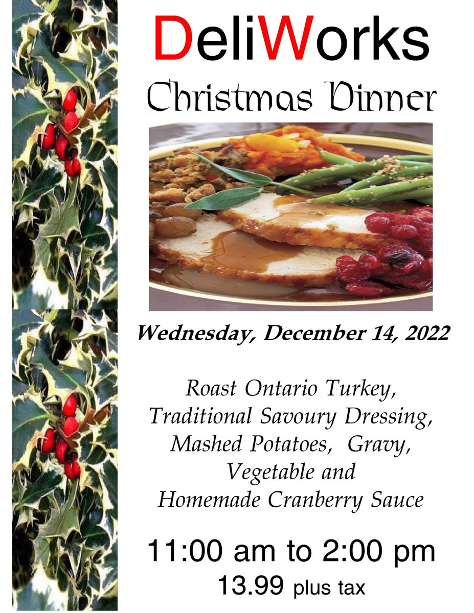 thedeliworks's tweet photo. It's Christmas Turkey Day at DeliWorks.   Available from 11:00 am to 2:00 pm https://t.co/eY0TEWUGPy