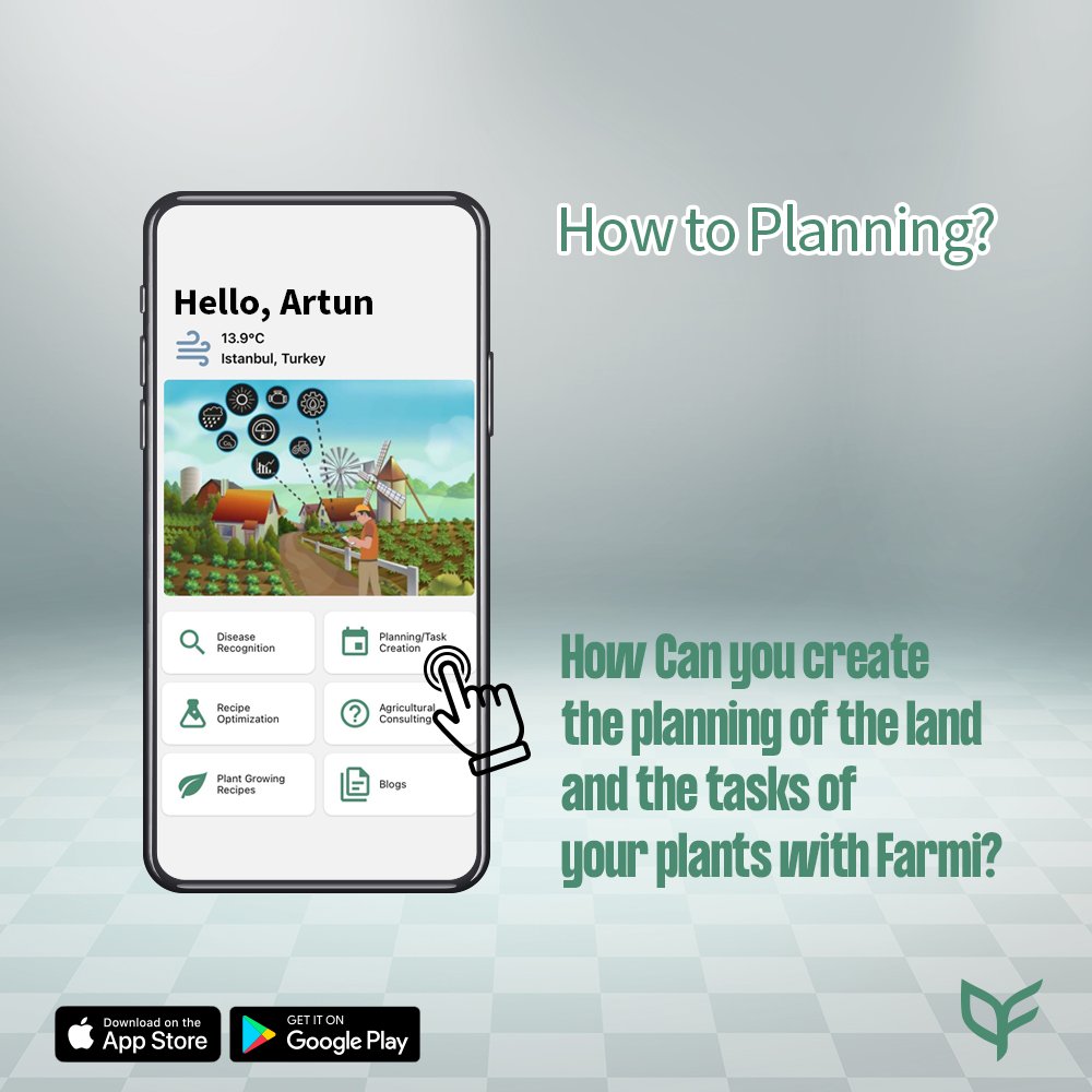 ForFarming_'s tweet photo. How can you create your own plant breeding calendar? Follow the steps.
#forfarming #farmibyforfarming #planning #planner #mobileapp #agriculture #calendar #feature #harvesting #spraying #fertilization #irrigation https://t.co/M1i32EwxqT