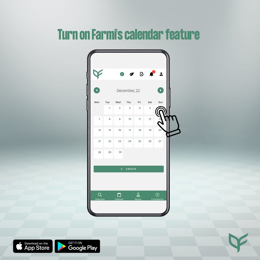 ForFarming_'s tweet photo. How can you create your own plant breeding calendar? Follow the steps.
#forfarming #farmibyforfarming #planning #planner #mobileapp #agriculture #calendar #feature #harvesting #spraying #fertilization #irrigation https://t.co/M1i32EwxqT