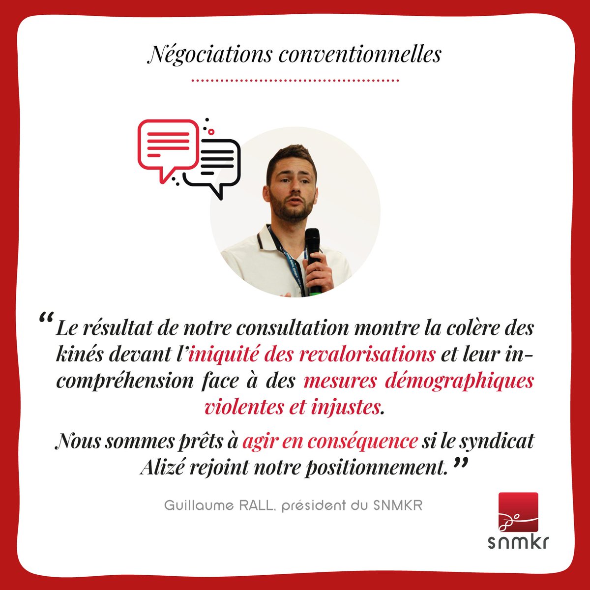 Tout est dit ! Le SNMKR ne signera pas l’avenant 7 et n’en restera pas là ! #teamkine
