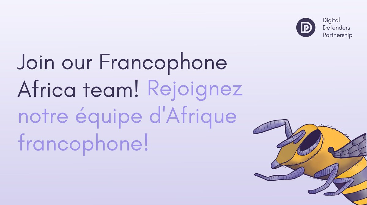 DigiDefenders: Do you have working experience in the Francophone Africa region, and do you speak French? 

We are recruiting a Regional Project Manager Francophone Africa!

Apply before December 23 👇🏾

digitaldefenders.org/open-vacancy-r…