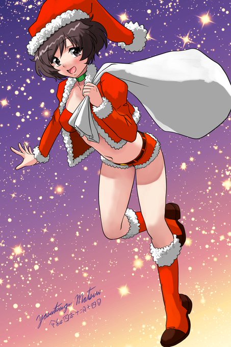 #GuP版深夜のお絵描き60分勝負
#GuP版深夜のお絵描き60分勝負_20221214
優花里サンタ! 