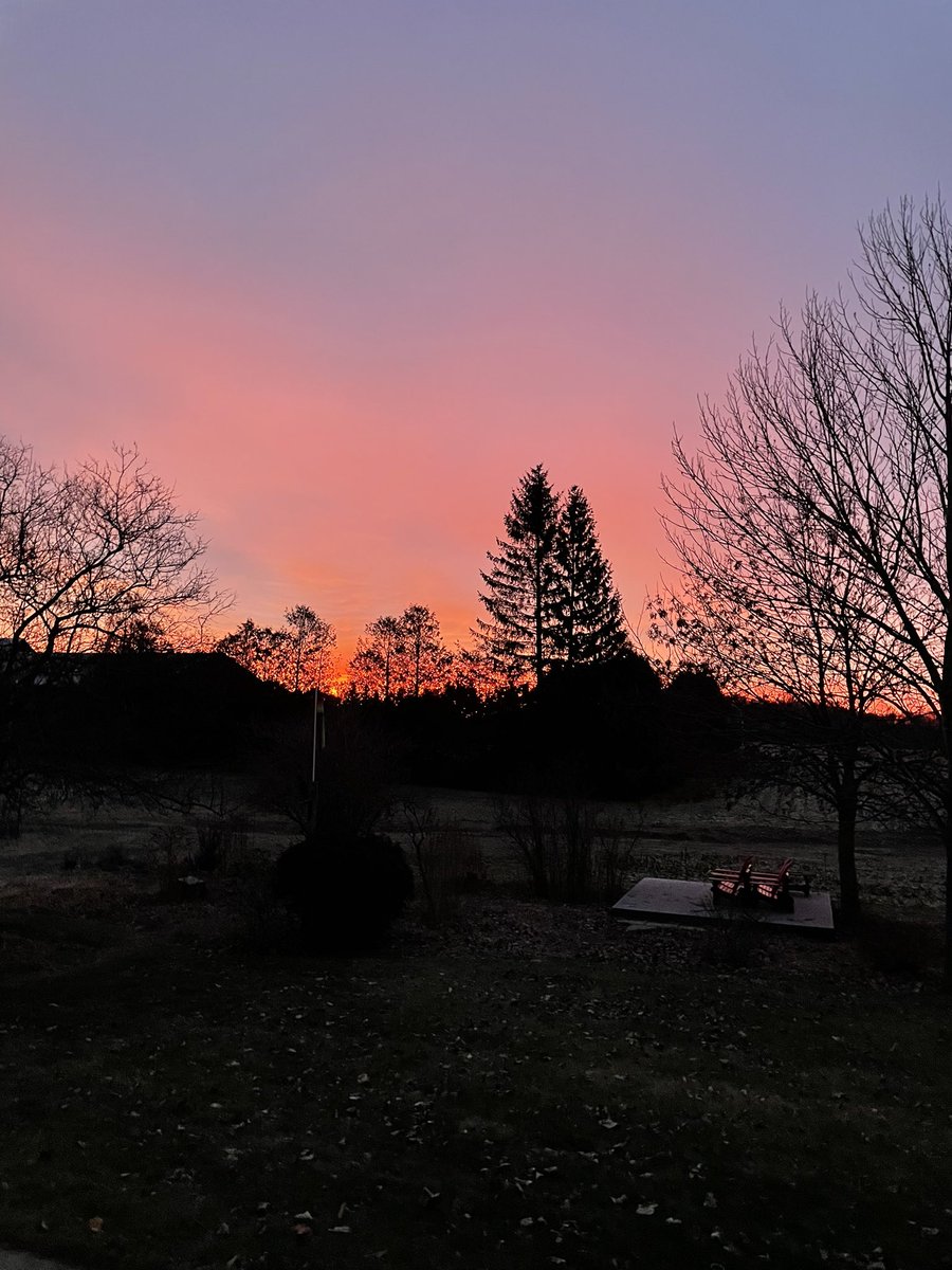 Red in the morning sailors warning. I hope not. It has been a great fall for harvest and getting some projects done in SW Ontario.