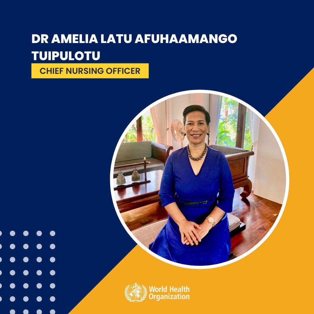 ICN President <a href="/PamCiprianoRN/">PamCipriano</a> congratulates Dr Amelia Latu Afuhaamango Tuipulotu for her appointment as <a href="/WHO/">World Health Organization (WHO)</a>’s new Chief #Nursing Officer, highlighting the importance of having #nurses at the top levels of #governments &amp; international organisations. More: bit.ly/3HwIFew