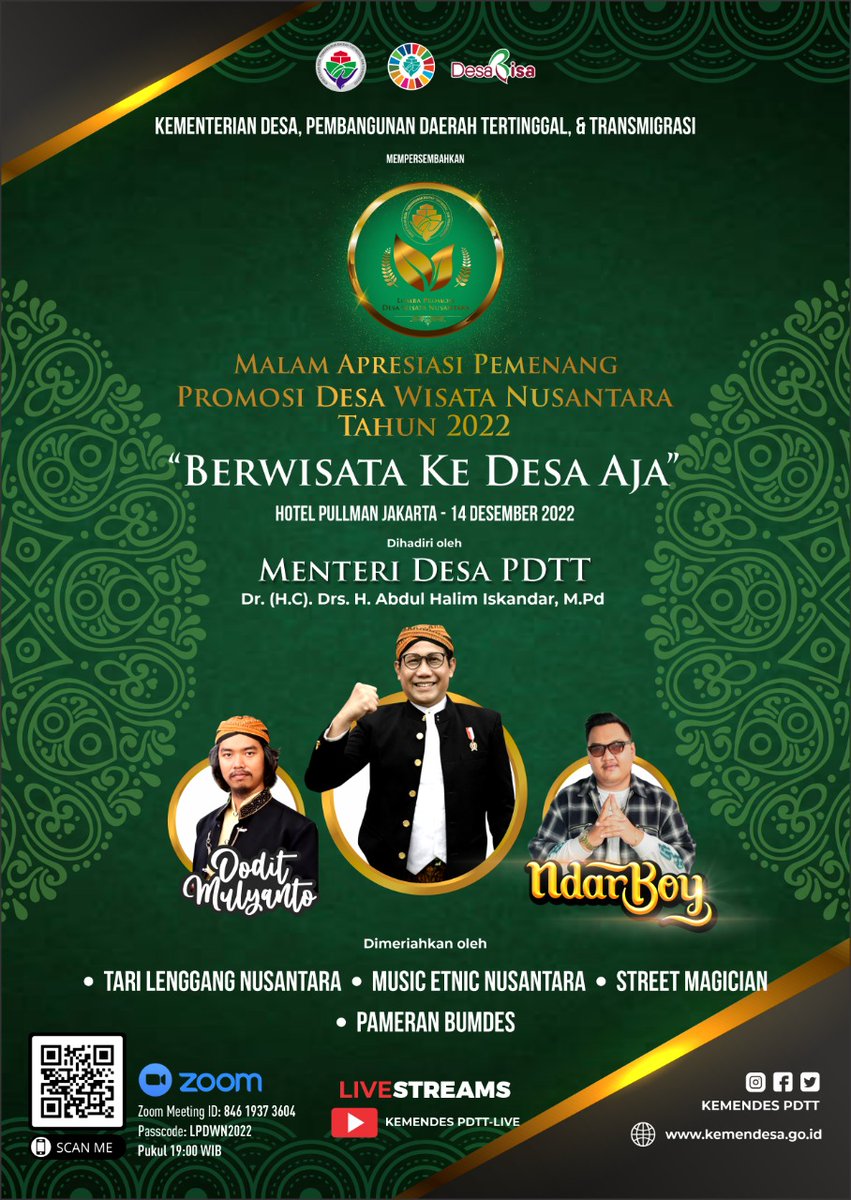 casan_excalazor's tweet photo. desa yg menang akan jadi pemacu desa yg lain untuk maju
#DesaWisataNusantara
 @jokowi 
@halimiskandarnu
@Kemendespdtt
@malik_haramain
@imansyukri
@taufikmadjid71
@yusradaridesa 
@azzameldzikrie 
@tppkemendes
@DitjenPPKTrans https://t.co/Rae24XoS9I