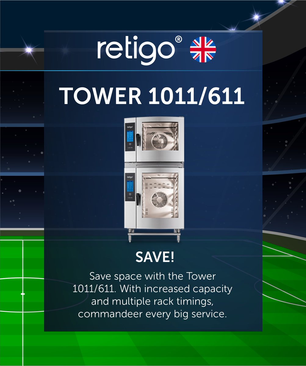 As the #WorldCup draws to an end, there's just time to introduce the Tower(ing) 1011/611

With its space saving stacking capabilities allowing for increased capacity and multiple rack timings, you're in safe hands with this one!

#Retigo #combioven #PerfectionInCooking