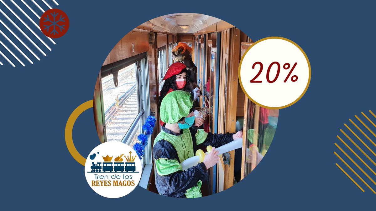 Promoción fugaz en el Tren de los Reyes Magos 🌟

¿Has podido ver la magia de las estrellas fugaces? Brillantes, veloces y únicas, como esta oferta 👇 
Únicamente las circulaciones del 21 y 22 de diciembre tendrán un 20% DE DESCUENTO! 📣

¡Solo la atrapan los más rápidos 💫💨