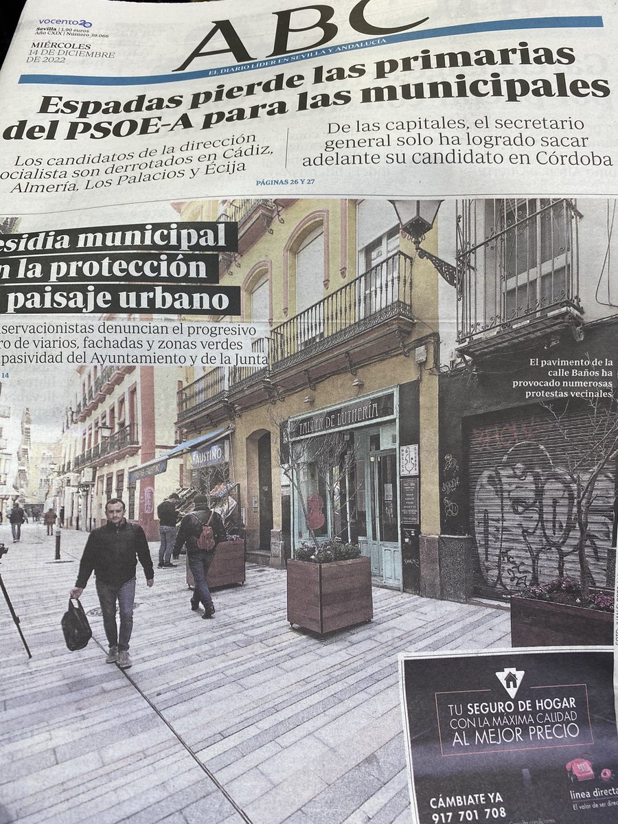 afarmaal's tweet photo. @abcsevilla Sacáis hoy en portada la calle baños, pero creo que se os ha pasado que la foto que ponéis es de dos años mínimo, si sacáis información y fotos que sean actualizadas por lo menos por favor, me parece fatal, los negocios son totalmente diferentes https://t.co/YpdSeCN4gm