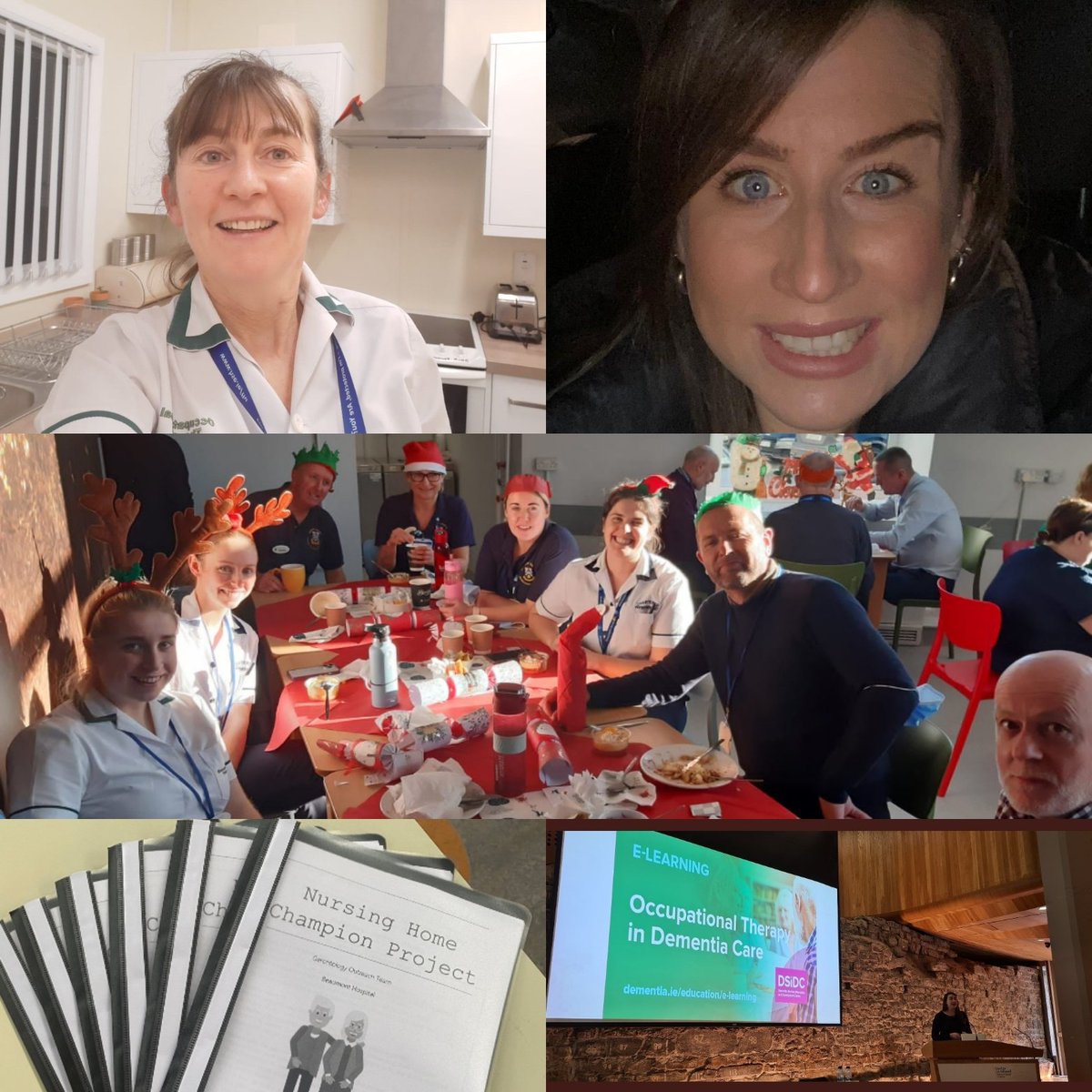 #5thDayofChristmas🎄
💚St.Joseph's Rehab Team taking a moment to celebrate&amp;reflect💭
👭Off-site MDT Rehab 
🔄157 patients seen YTD
🤝 Person-centred care&amp;goal focused rehab

💚Our RCNU/Outreach OT 
👩‍🏫Educating teams locally
(Nth Dublin)
🇮🇪Making a national impact, ⬆️dementia care