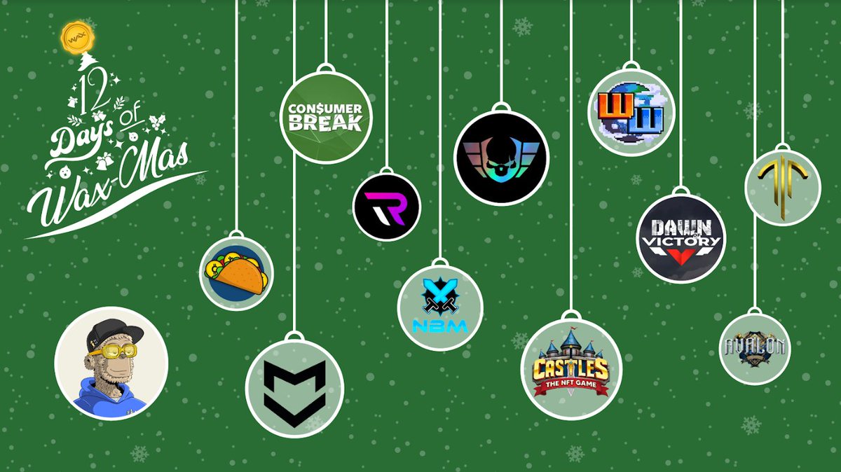 🎄 12 days of #WAXMas 🎄

-Over 6000 WAX in prizes for the WAX community 🔥

-12 days of giveaways from the best projects in WAX 💰

-Learn more about the competition and the participants 🧵👇