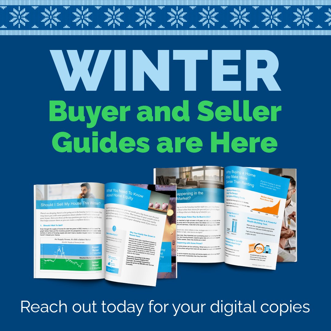 FrederickGenau's tweet photo. Are you planning to buy or sell a home this winter? If so, you may have a number of questions about what’s happening in today’s housing market. To get the answers you need, turn to the Winter Buyer and Seller Guides. DM me today for your digital copies.
#buyingahome https://t.co/2q600YXGjD