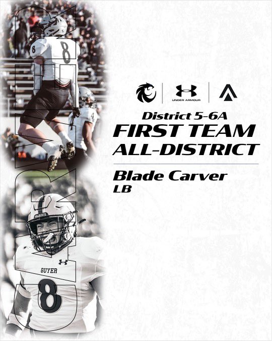 DentonGuyer_FB's tweet photo. 🏆 𝟮𝟬𝟮𝟮 𝟱-𝟲𝗔 𝗔𝗹𝗹 𝗗𝗶𝘀𝘁𝗿𝗶𝗰𝘁 𝗔𝘄𝗮𝗿𝗱𝘀 🏆

Congratulations to our 1st Team 
All District players!!

FB/HB - @sistovall13 
LB - @8Bladecarver 
Def Utility - @BrendenBradsha2 

#Southside | #DifferentBreed https://t.co/TtNlrzmj8R