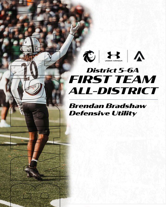 🏆 𝟮𝟬𝟮𝟮 𝟱-𝟲𝗔 𝗔𝗹𝗹 𝗗𝗶𝘀𝘁𝗿𝗶𝗰𝘁 𝗔𝘄𝗮𝗿𝗱𝘀 🏆

Congratulations to our 1st Team 
All District players!!

FB/HB - <a href="/sistovall13/">Si Stovall</a> 
LB - <a href="/8Bladecarver/">Blade Carver</a> 
Def Utility - <a href="/BrendenBradsha2/">Brenden Bradshaw</a> 

#Southside | #DifferentBreed