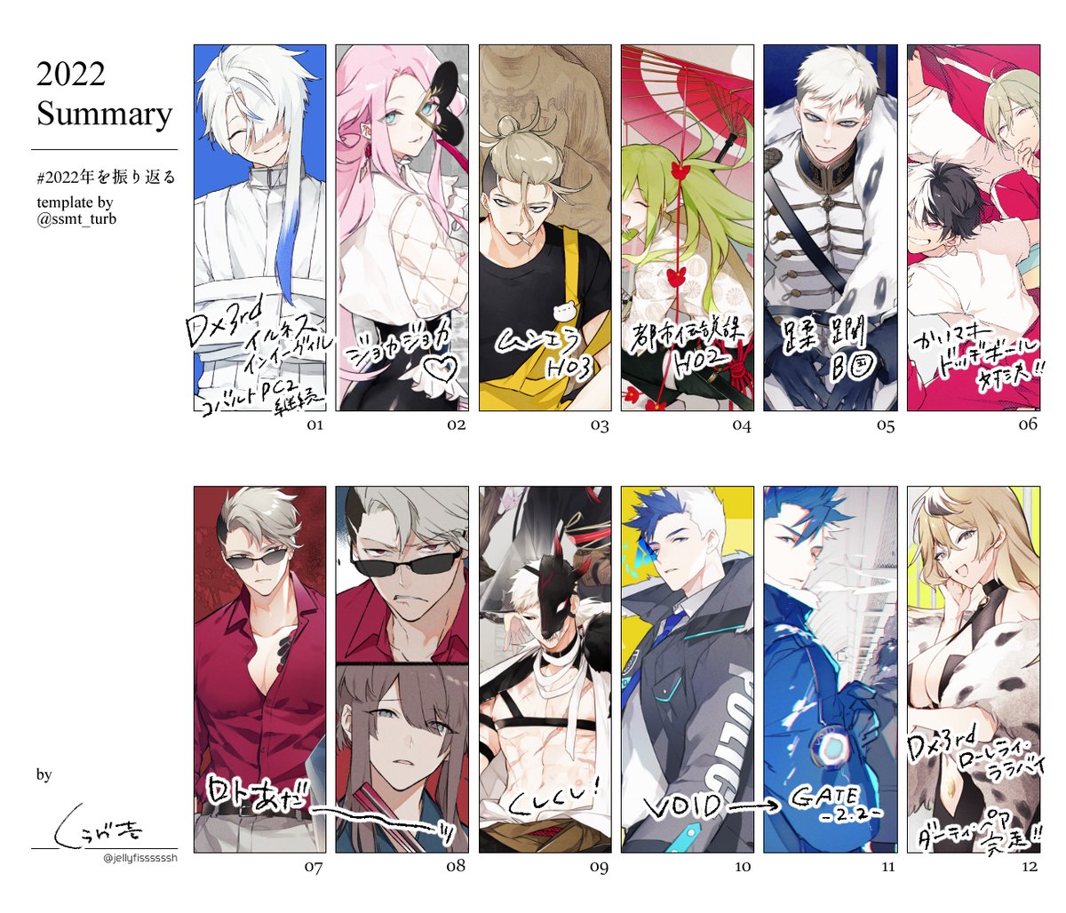#2022年を振り返る
TRPG絵のみで!他にも思い出深い立ち絵いっぱいで選ぶの大変だった
今年もたくさんの方に見ていただいてありがとうございました🥳