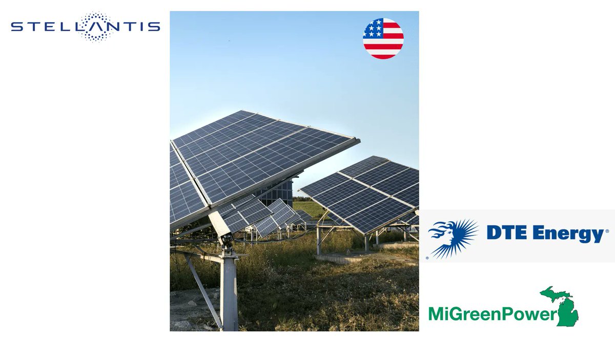 Automotive manufacturer Stellantis signs 400 MW corporate PPA with American utility DTE Energy 

buff.ly/3W4aDTu 

#energy #renewableenergy #energytransition #enerdatics #solarpower #wind #windonshore #solar