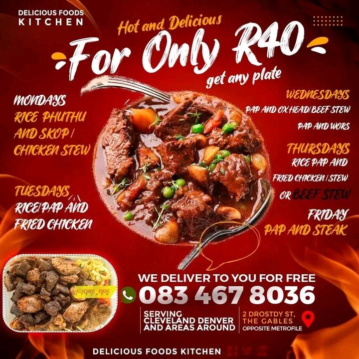 DFK2022's tweet photo. Located in  2 DROSYDY ST, THE GABLES📍  opposite METROFILE 

Delicious Food Kitchen delivers to your work.

Make your life easier &amp; order in
https://t.co/xKEUdiQBAh, 
Serving Cleveland, and areas around.

King monada Zwane Tembisa Hospital Bonga https://t.co/T9o8BqR6pH