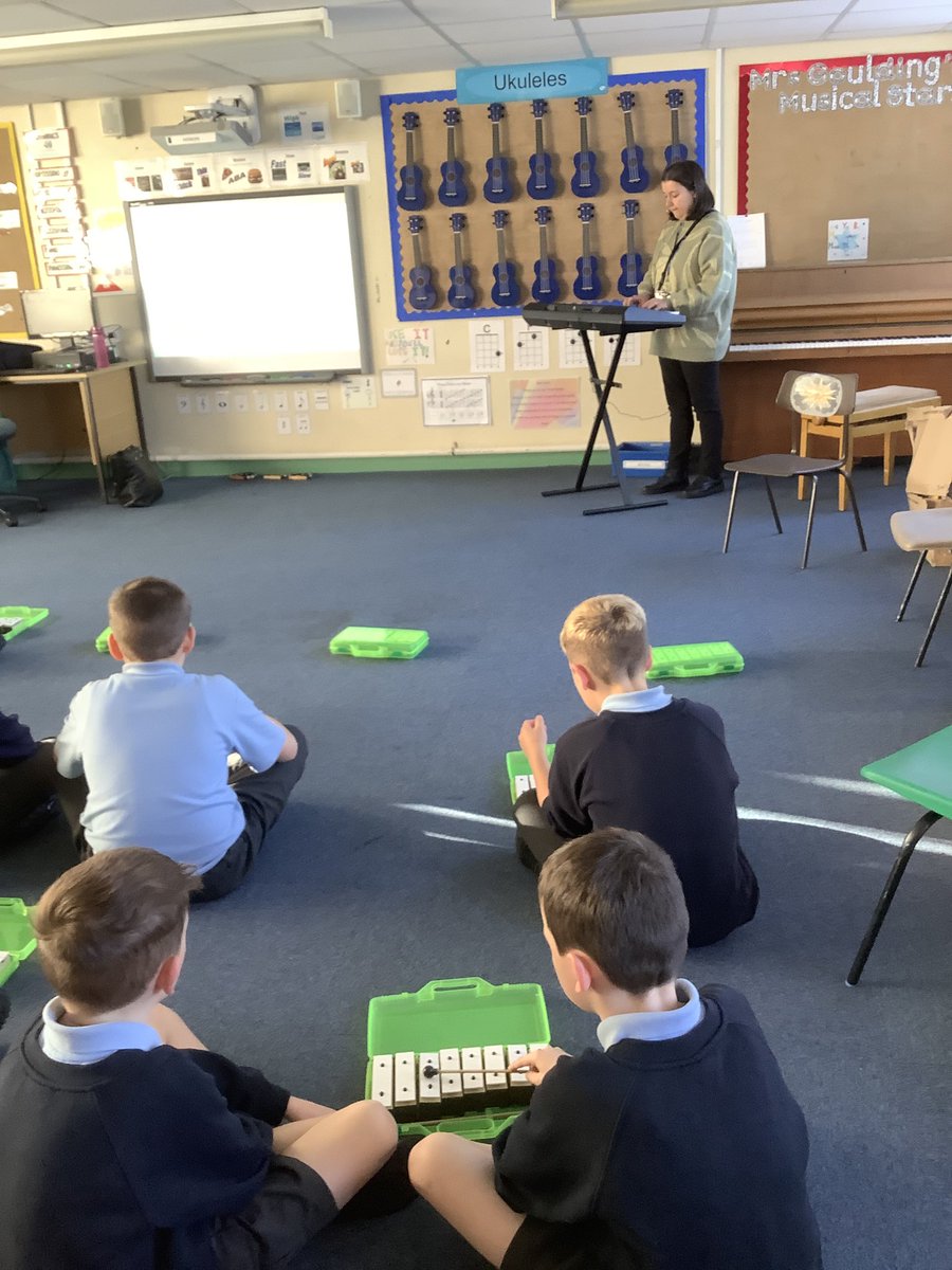 BarrowClass's tweet photo. We are SOOOOO excited to have the amazing Mrs Goulding back teaching us music 🙌🏼🎼🤩@St_Wilfrids_CE @LT_Trust https://t.co/F0fn8cab0S