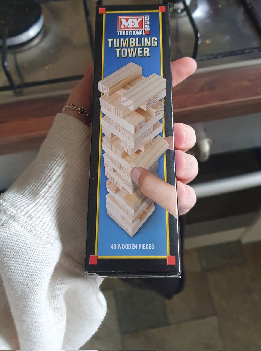 BohlingErika's tweet photo. Note to self: Check the size of something before you order it or you'll accidentally end up with tiny jenga as a Christmas present for your partner 😅 https://t.co/dMZakIyHKE