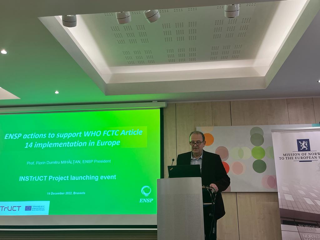Thanks Dr Florin Dumitru Mihaltan (ENSP president) for their welcoming words on the #INSTrUCTproject Launching event
