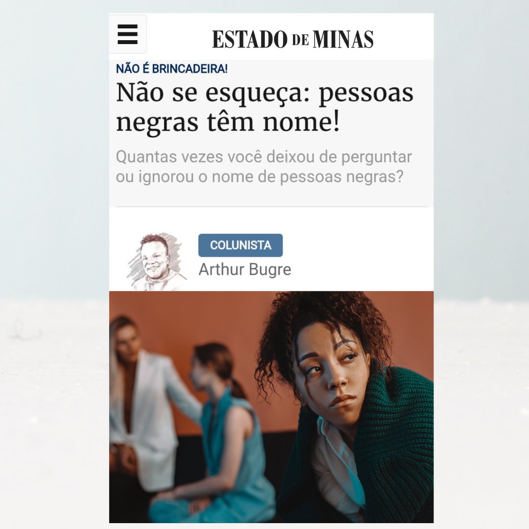 ArthurBugre's tweet photo. Uma das primeiras ações de controle dos colonizadores e seus descendentes era apagar os nomes e sobrenomes das pessoas escravizadas. Você tem noção da crueldade que isso representa? 

https://t.co/E2CHK8LHzE

#diversidade #inclusao #inclusão #antirracismo #estadodeminas https://t.co/lAPqe4Dqxa