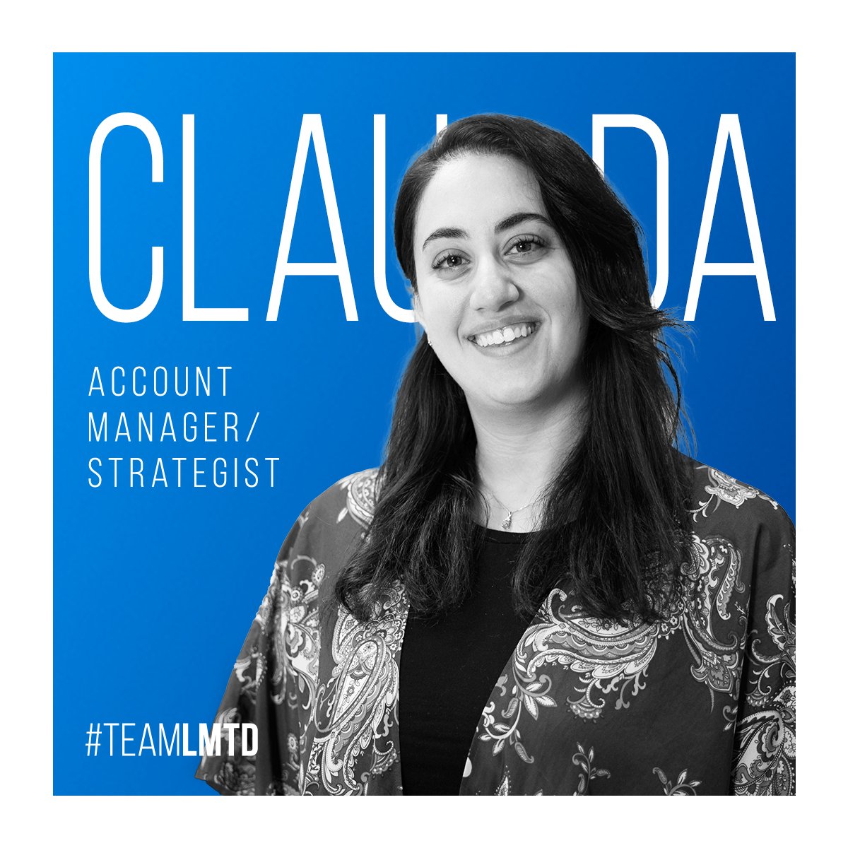 teamLMTD's tweet photo. This is our Clauda! An Account Manager and Strategist, Clauda is a bit of a jack of all trades and then a master of some too! Great with clients, probably due to her amiable nature, she loves the outdoors and is particularly interested in diving and wildlife. #TeamLMTD https://t.co/iTcMmYq7pF