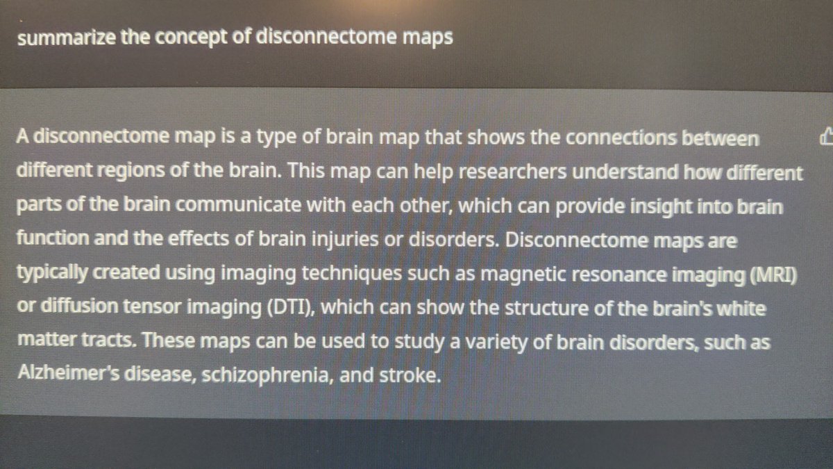 What does chat-gpt think of the disconnectome maps? :O