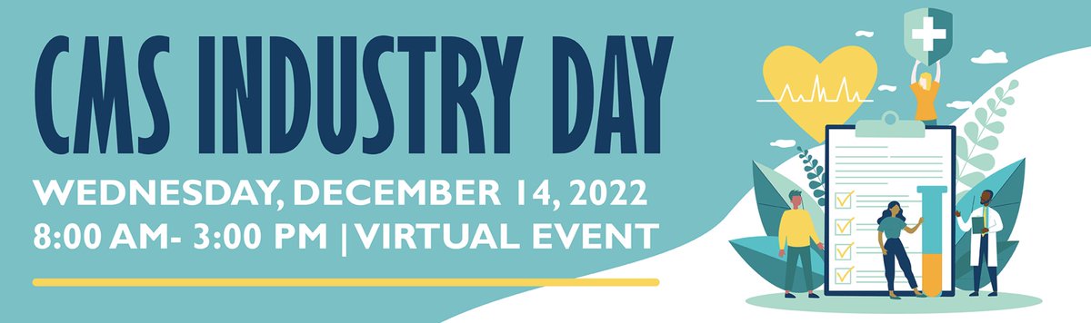 We are excited to attend--and sponsor--today's <a href="/CMSGov/">CMSGov</a> Industry Day virtual event.  Click below for details &amp; hope to see you there.ow.ly/pKr150M3bsl