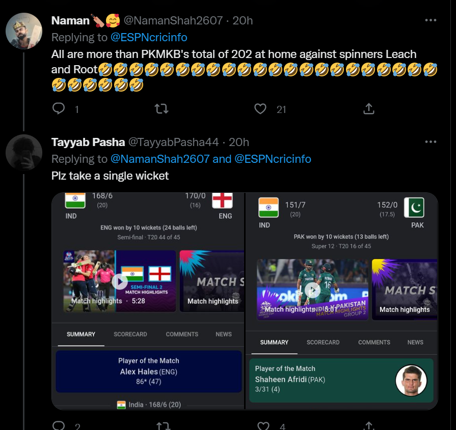 IndiaPakCricket's tweet photo. This still hurts India 💔😂 @TayyabPasha44
#IndPakCricket https://t.co/UzWZtRqkAi