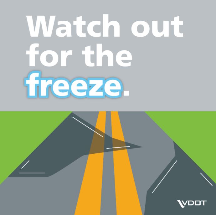 VaDOTLynchburg's tweet photo. (1)Today's winter storm event will start with rain this afternoon, then shift over to sleet and freezing rain in many areas. Here in our region, elevated areas in Amherst and Nelson counties are of particular concern, but icing can occur elsewhere, especially on bridges. https://t.co/igO63tvaKv