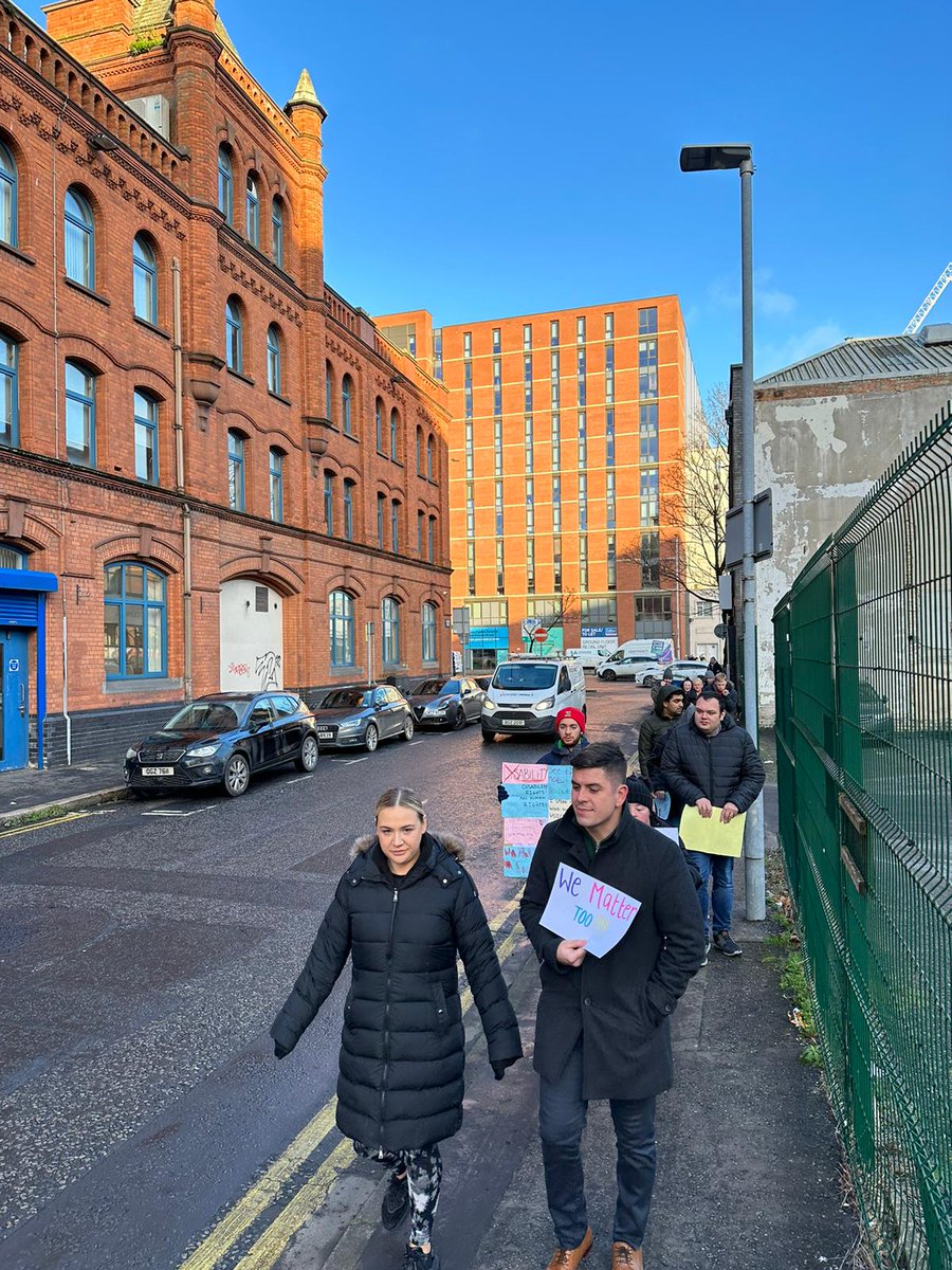 danielbakersf's tweet photo. Today we walked with Kids Together Belfast and Sólás Specialist Support Services to oppose the purposed cuts from the Education Authority.

The message was simple 

We matter 

We want equality &amp; we want it NOW! https://t.co/wt9ONS6MYZ