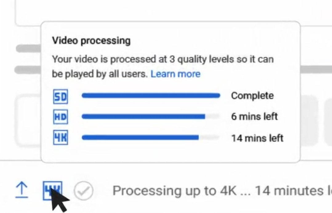 Abhishek Yadav on Twitter "YouTube will now show video processing time