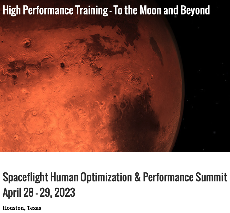 Great to be invited to speak at the Spaceflight Human Optimization & Performance Summit in Houston, Texas in April 2023 @NASA @UHClearLake on Blood Flow Restriction Exercise as a countermeasure to spaceflight & rehabilitation Registration opens Jan 9th👇🏽 uhcl.edu/hhpi/shop-23/