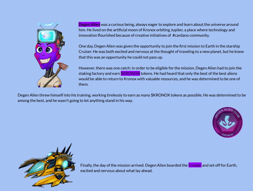 Degen Alien Club 👽 Gaming on #cardano, #CNFT tweet media