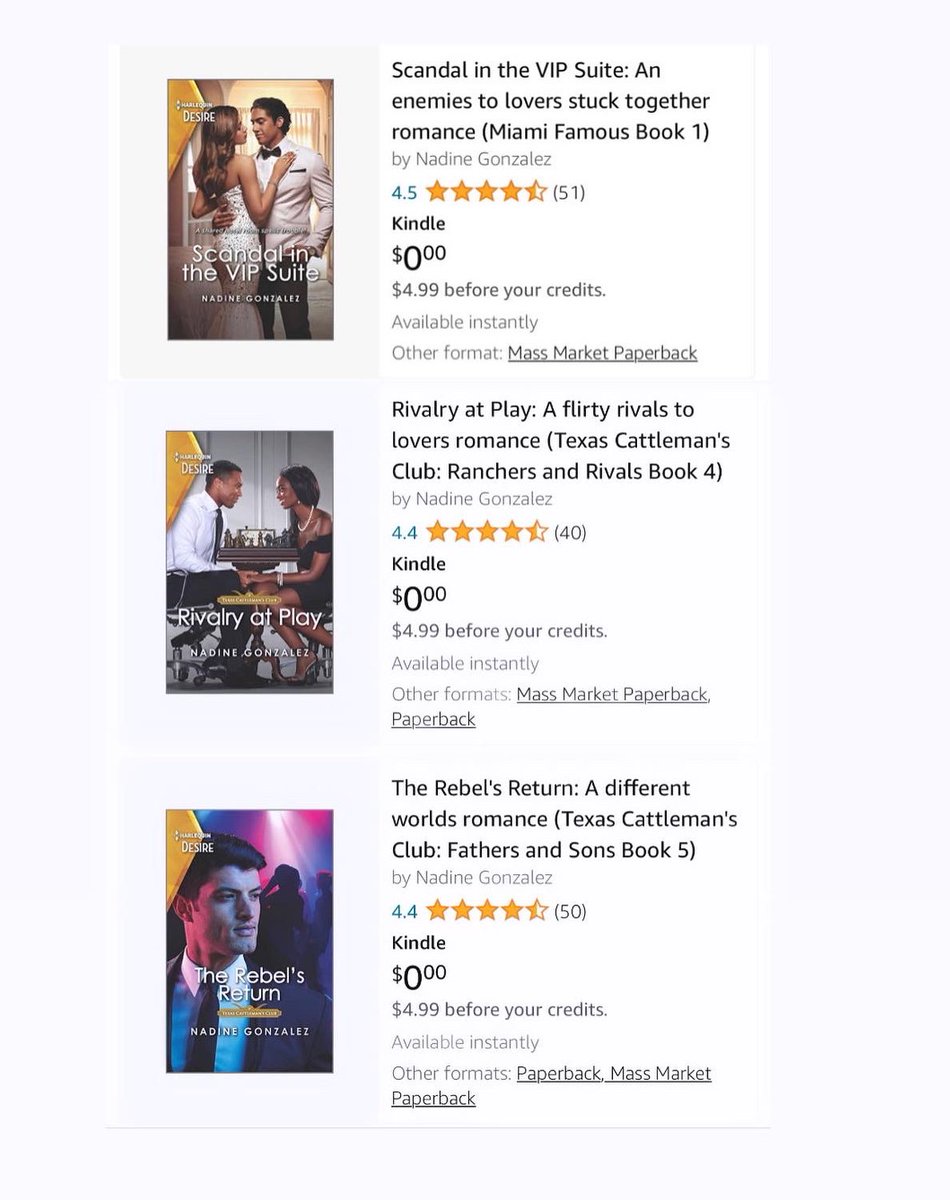 FREE ON KINDLE ✨ Experience it all for FREE 
Just I time for holidays 🎄

SCANDAL IN THE VIP SUITE 
THE REBEL’S RETURN 
RIVALRY AT PLAY #freebooks #romancebooks #Giveaway #romance