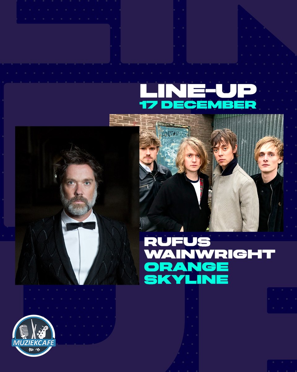 Komende zaterdag hebben we weer een mooie line-up voor je in petto: <a href="/rufuswainwright/">Rufus Wainwright</a> en <a href="/Orange_Skyline/">Orange Skyline</a>! Je kunt de uitzending gratis bijwonen. Check voor meer info de link: radio2.nu/mc-20221217  ✨