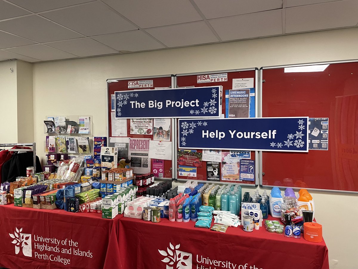 ⁦<a href="/PerthCollegeUHI/">Perth College UHI</a>⁩ Big Project is supporting our students who need food,toiletries and warm clothing at this difficult time. Thank you to everyone who has supported this initiative #ThinkUHI